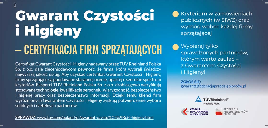 certyfikacja firm sprzątających